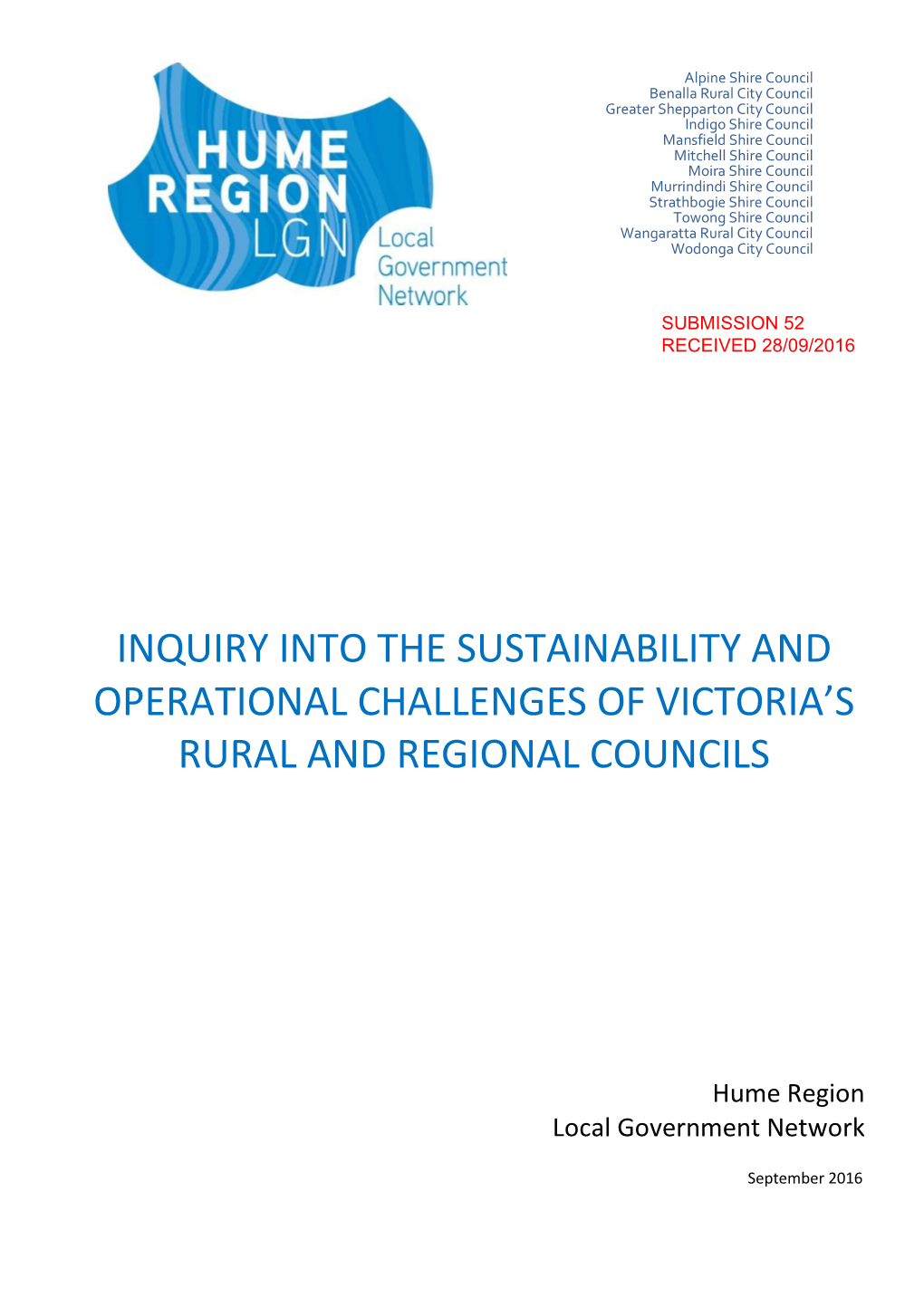 Hume Region Local Government Network(PDF 786.32