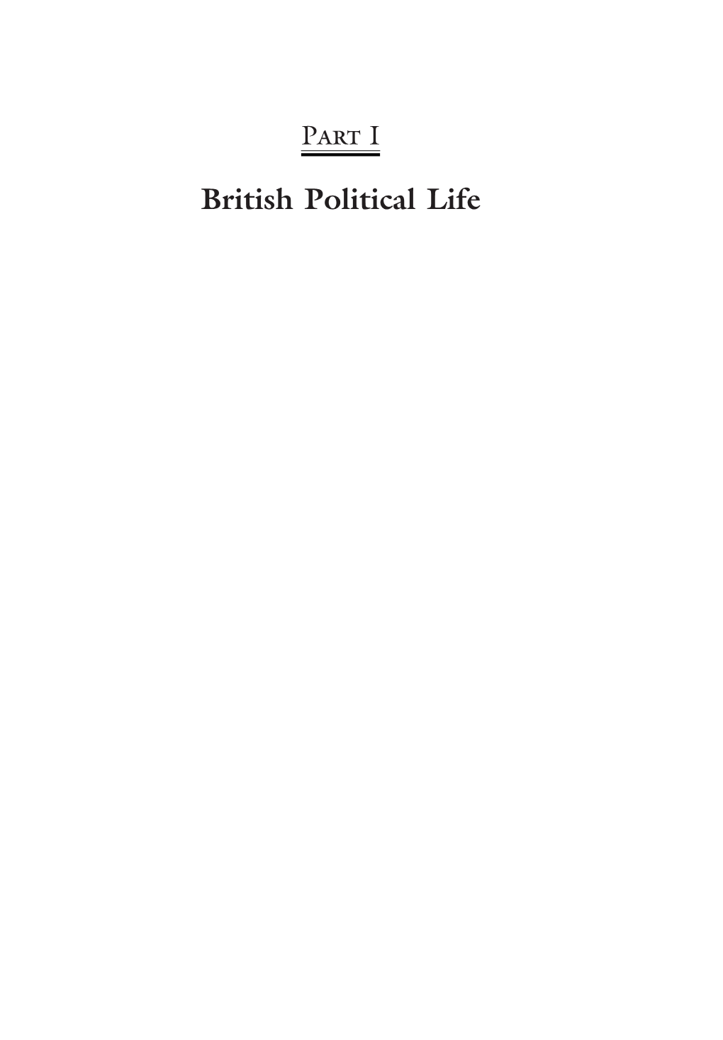 British Political Life