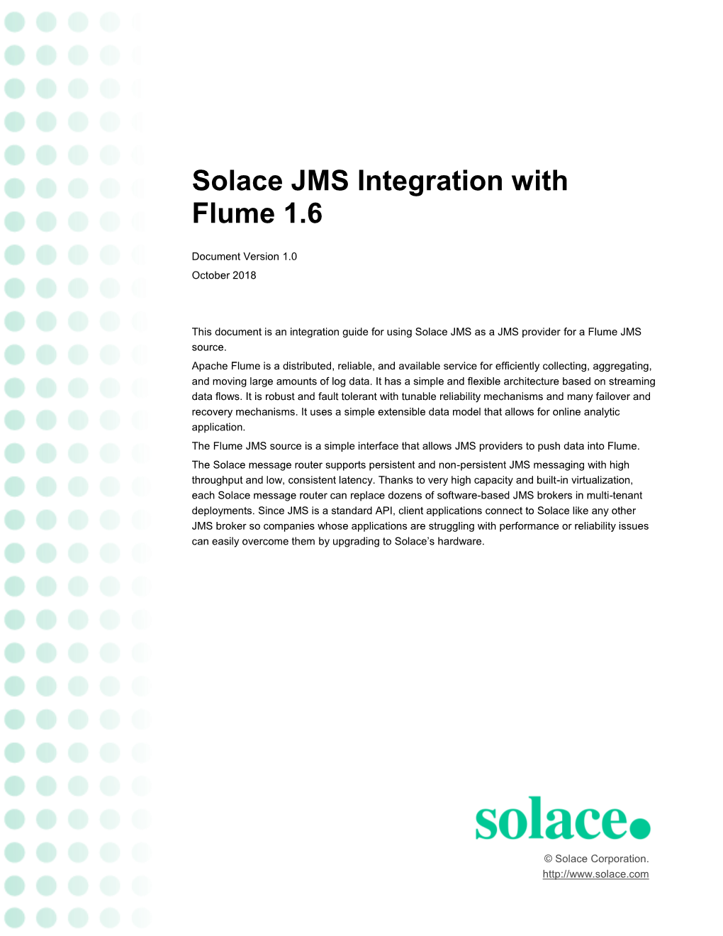 Solace JMS Integration with Flume 1.6