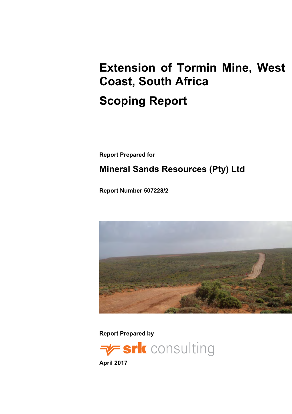 Extension of Tormin Mine, West Coast, South Africa Scoping Report