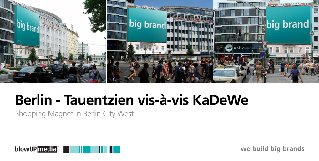 Berlin - Tauentzien Vis-À-Vis Kadewe Shopping Magnet in Berlin City West 2