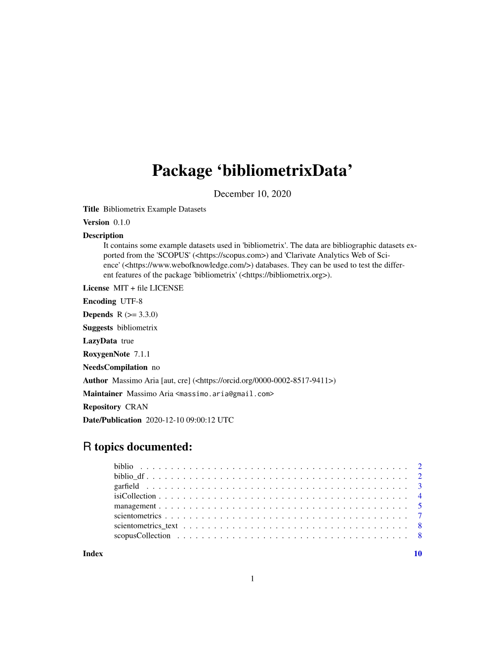 Package 'Bibliometrixdata'