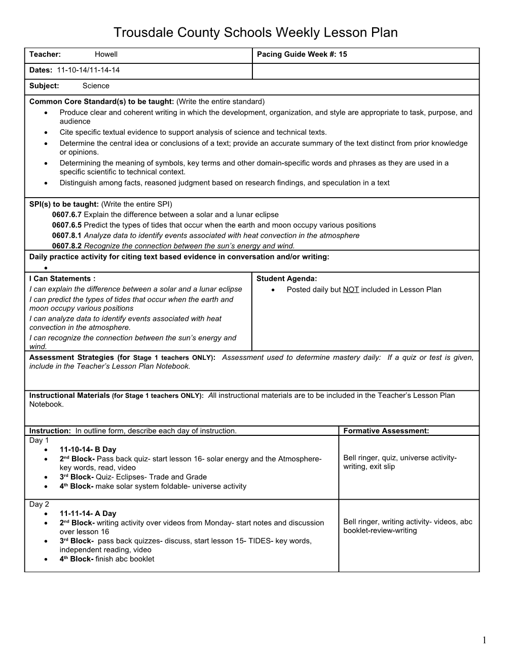 Lesson Plan Template