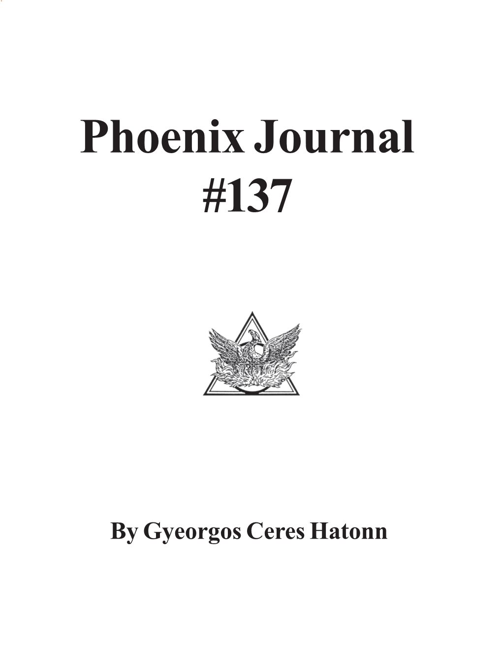 Phoenix Journal #137