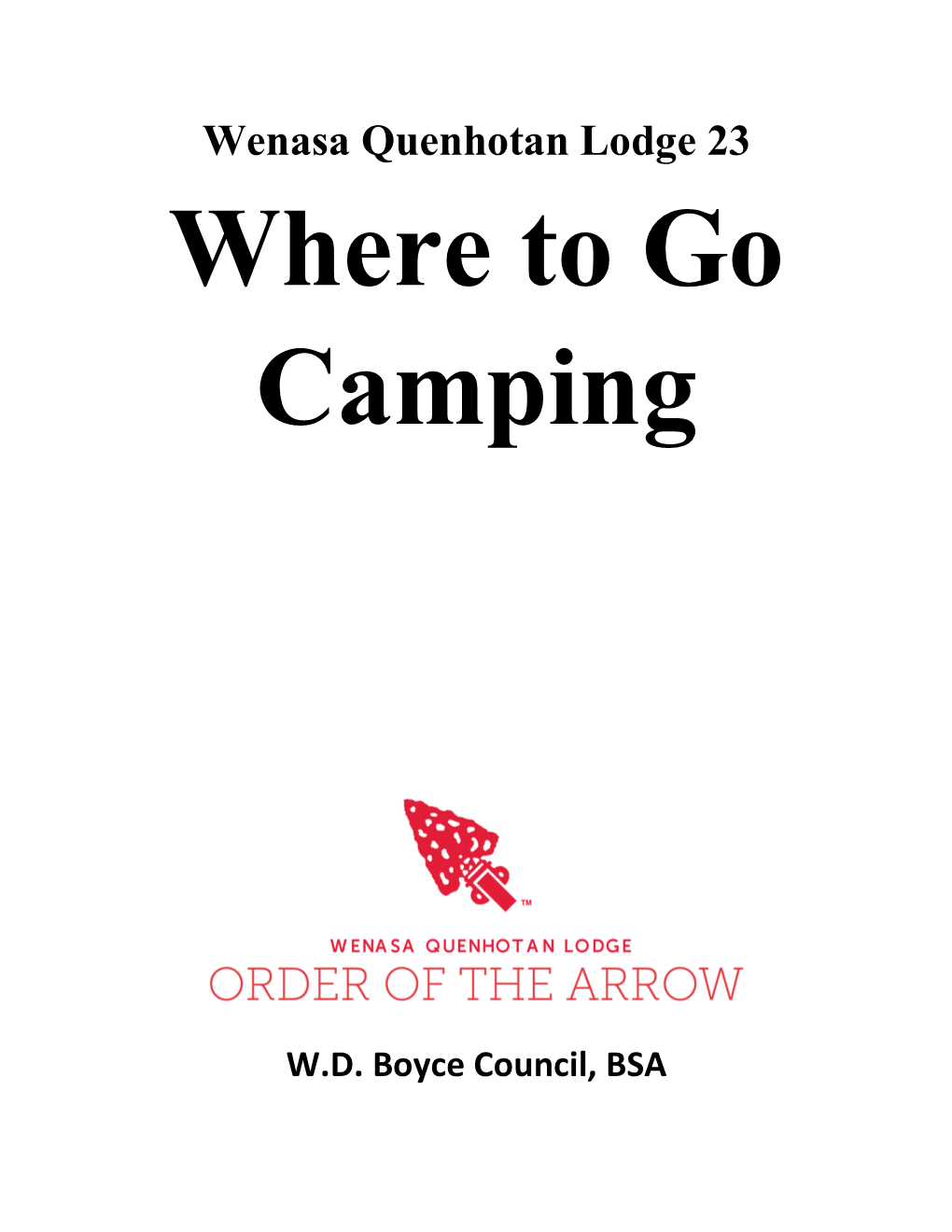 Where to Go Camping Book (2019 Edition)