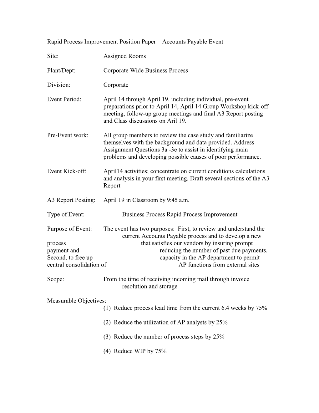 Position Paper Rockwell Accounts Payable Event