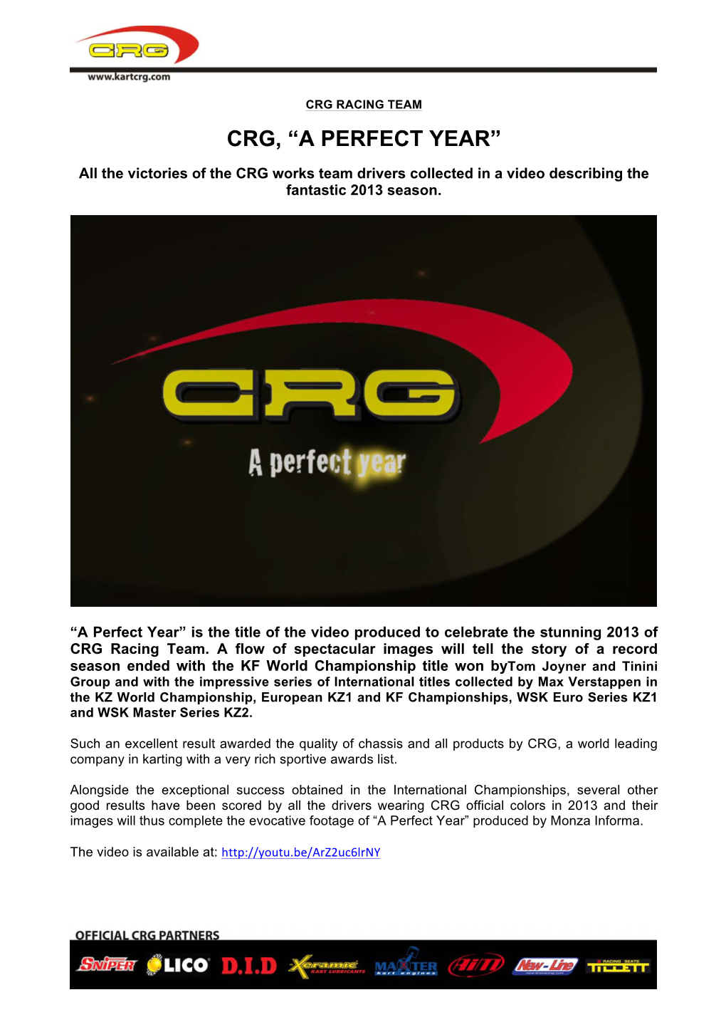 Crg, “A Perfect Year”