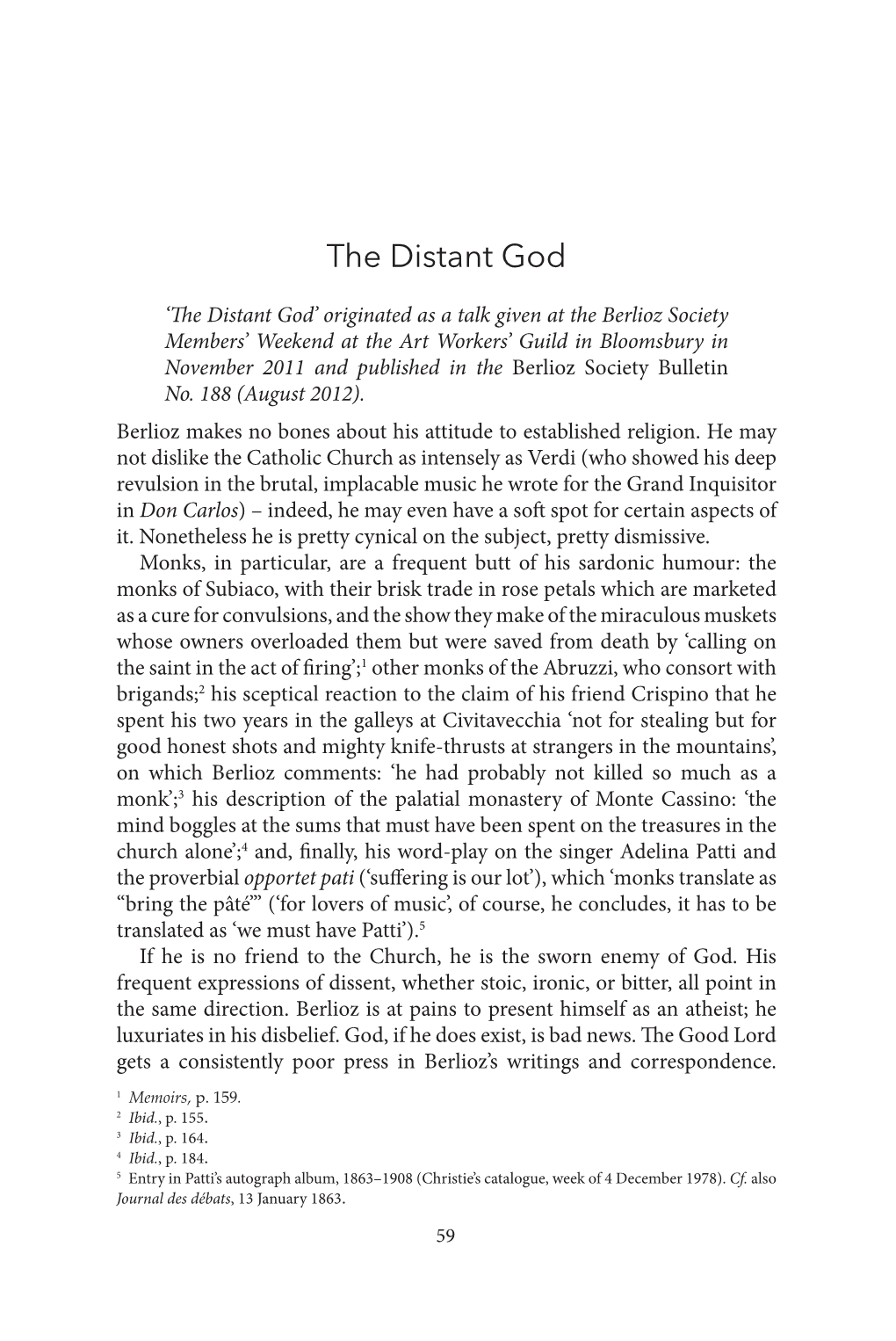 The Distant God