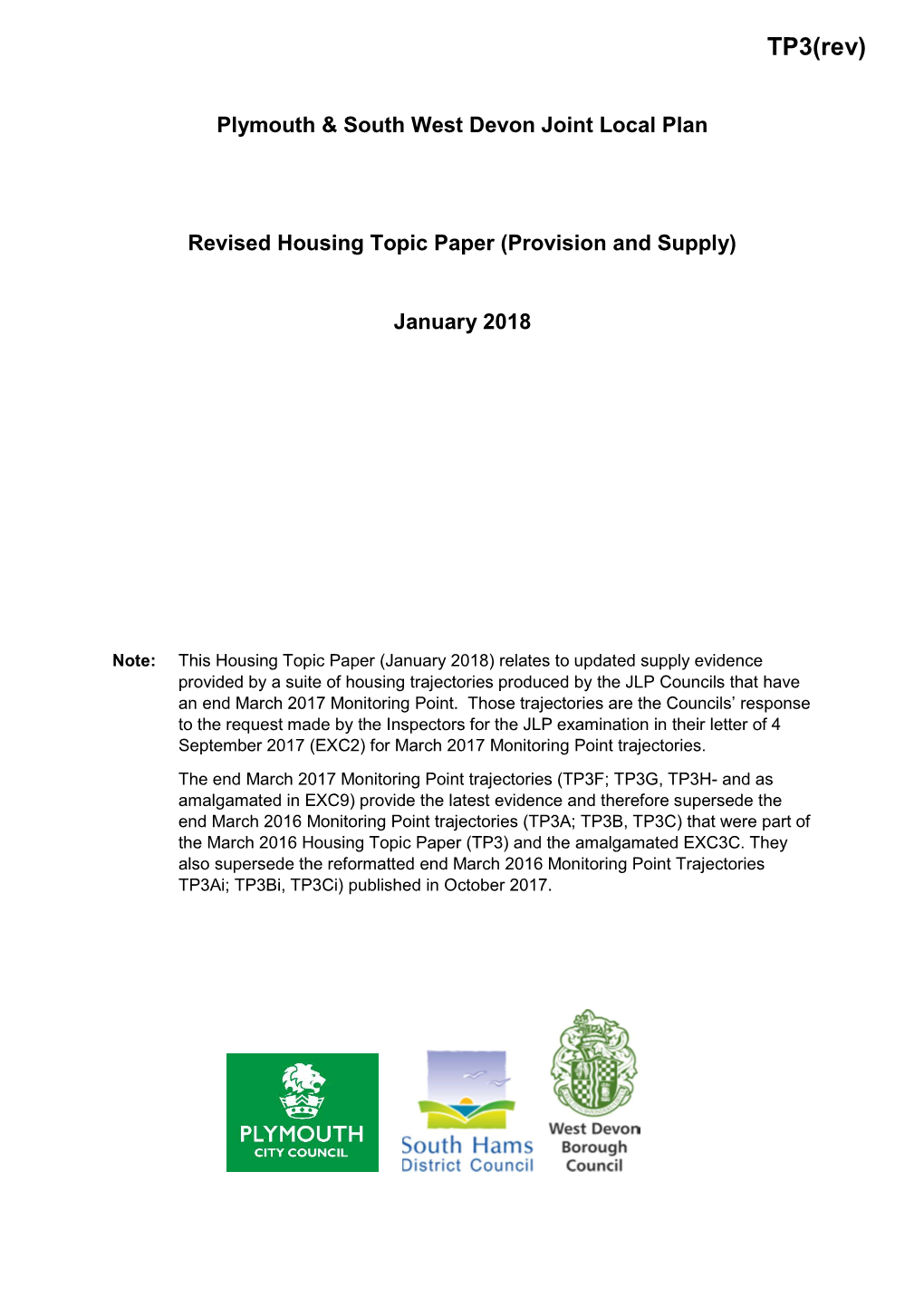 Revised Housing Topic Paper (TP3(REV))