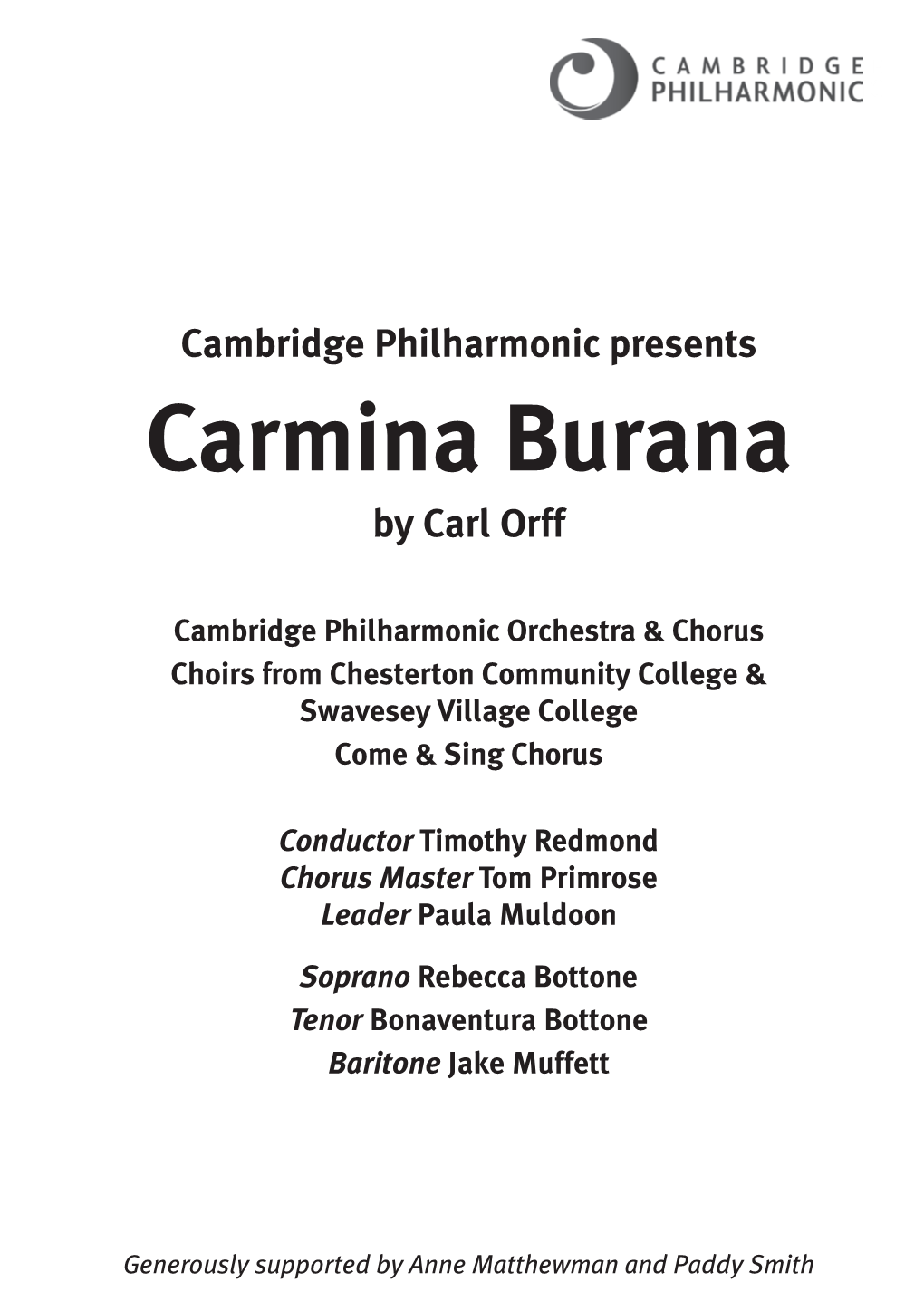 Carmina Burana by Carl Orff