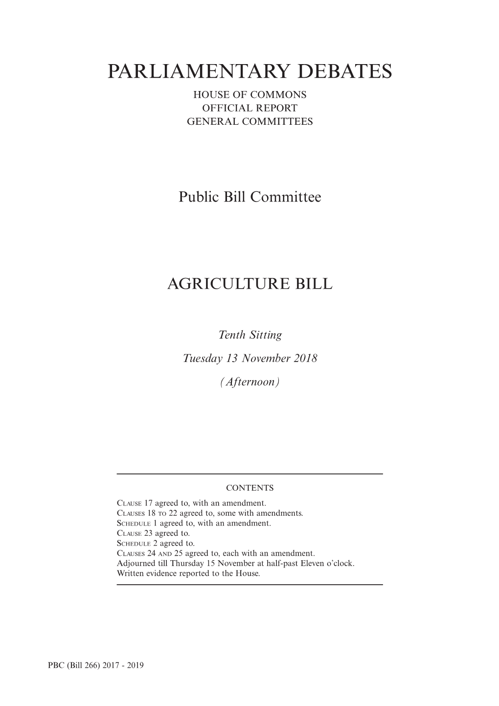 Parliamentary Debates House of Commons Official Report General Committees