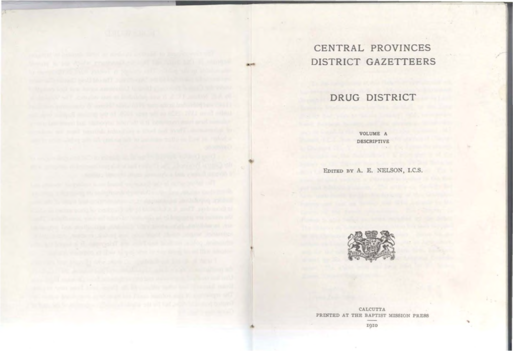 Central Provinces District Gazetteers