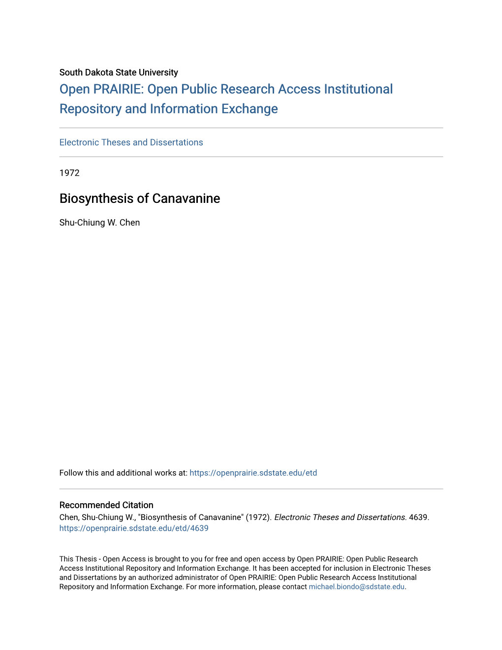 Biosynthesis of Canavanine