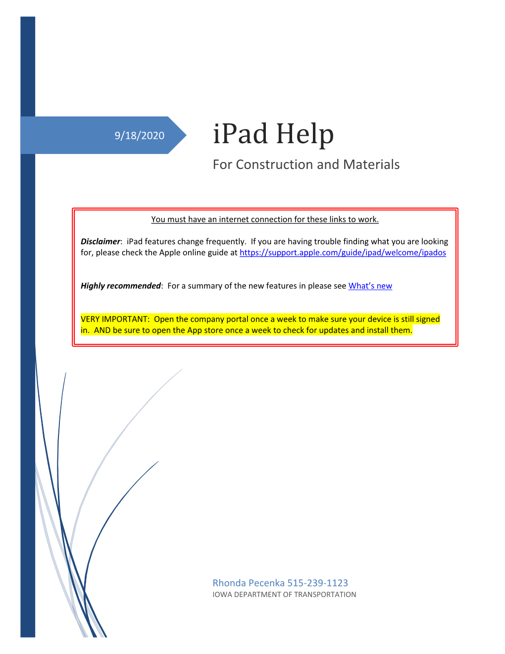 Ipad Help for Construction and Materials