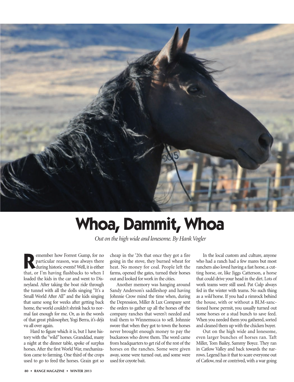 RANGE Magazine-Winter 2013-Whoa, Dammit, Whoa