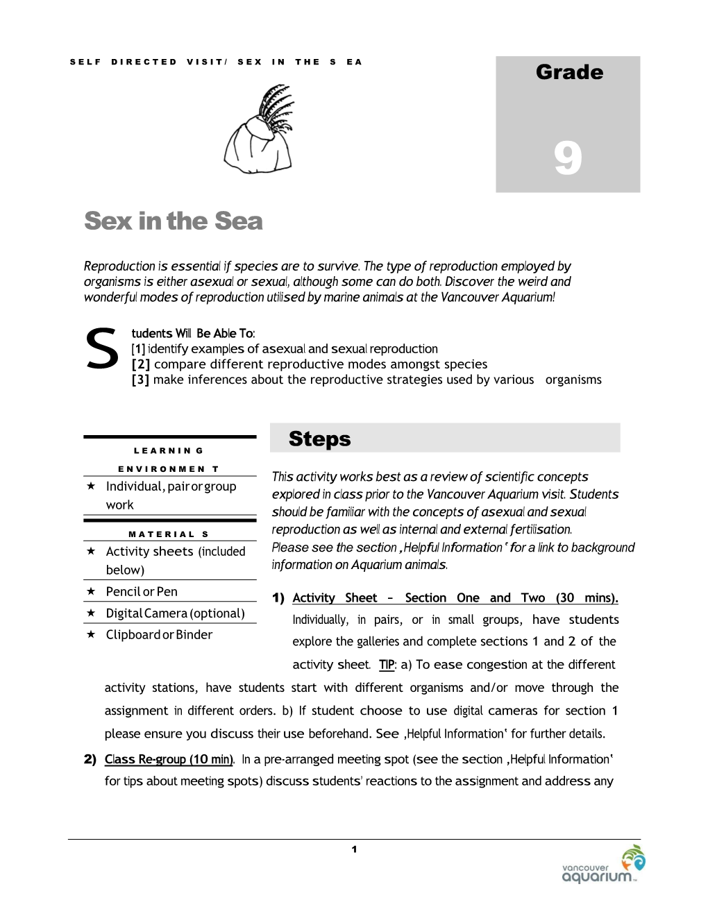 Grd.9 Sex and the Sea Lesson Plan