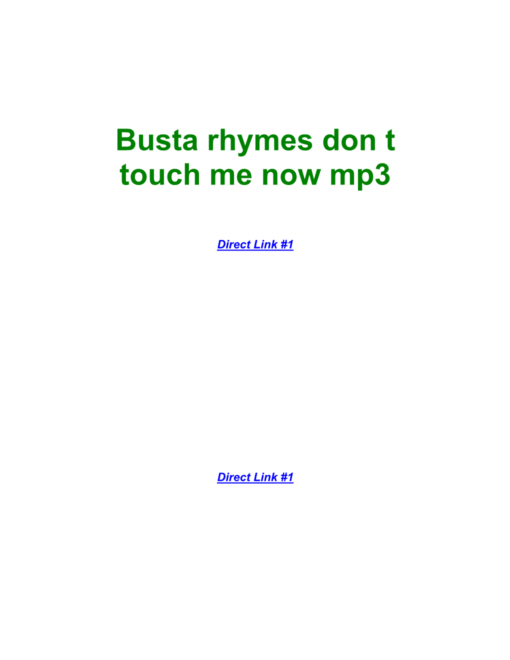 Busta Rhymes Don T Touch Me Now Mp3