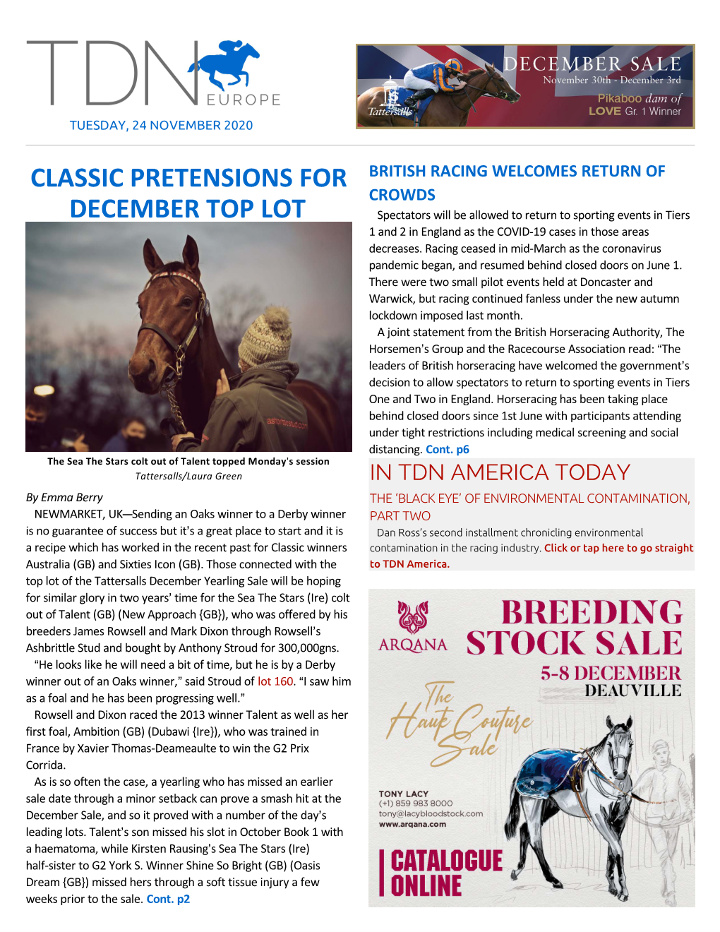 Tdn Europe • Page 2 of 13 • Thetdn.Com Tuesday • 24 November 2020