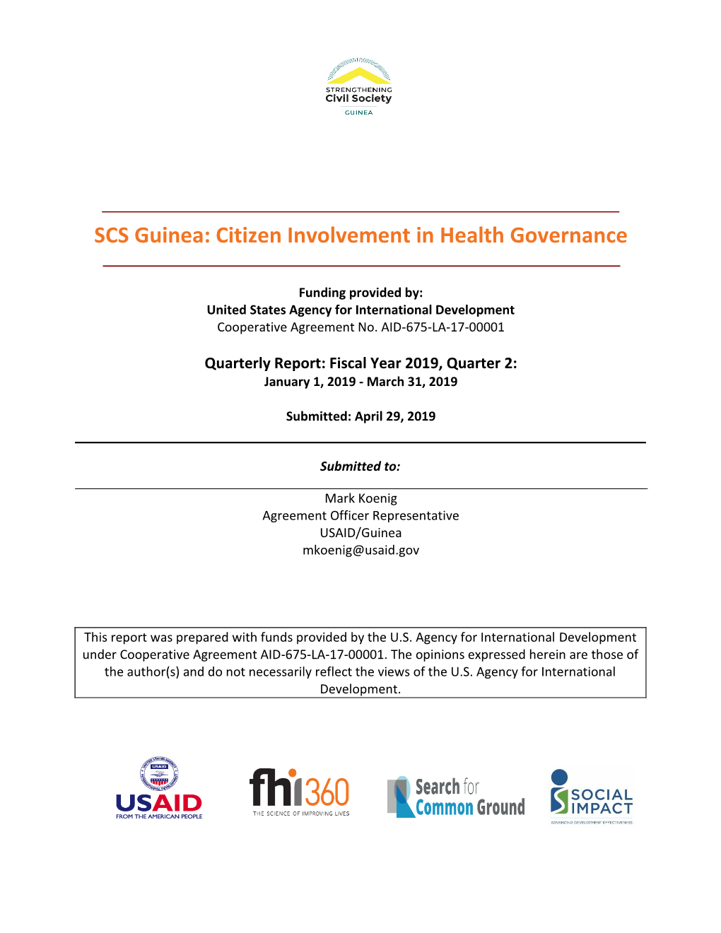 SCS Guinea: Citizen Involvement in Health Governance