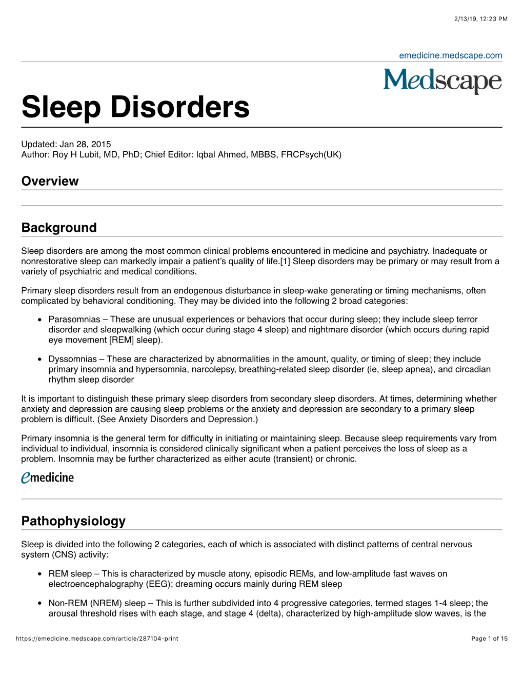 Sleep Disorders