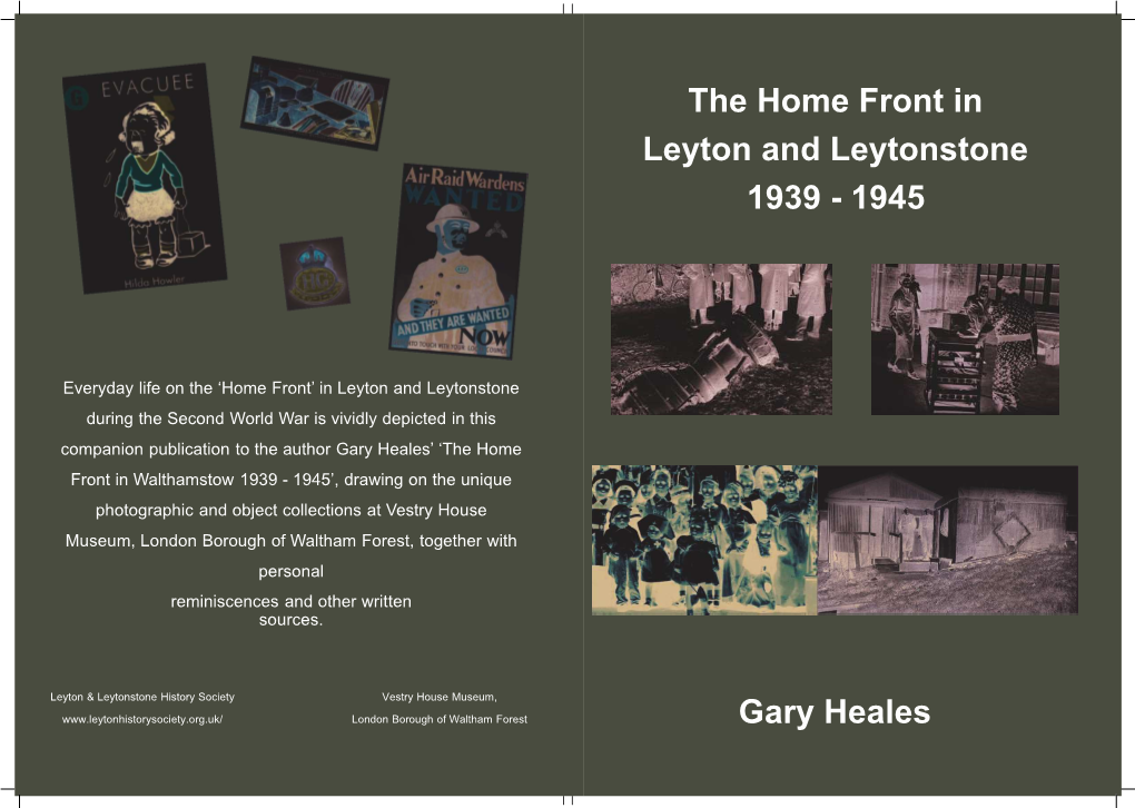 The Home Front in Leyton and Leytonstone 1939