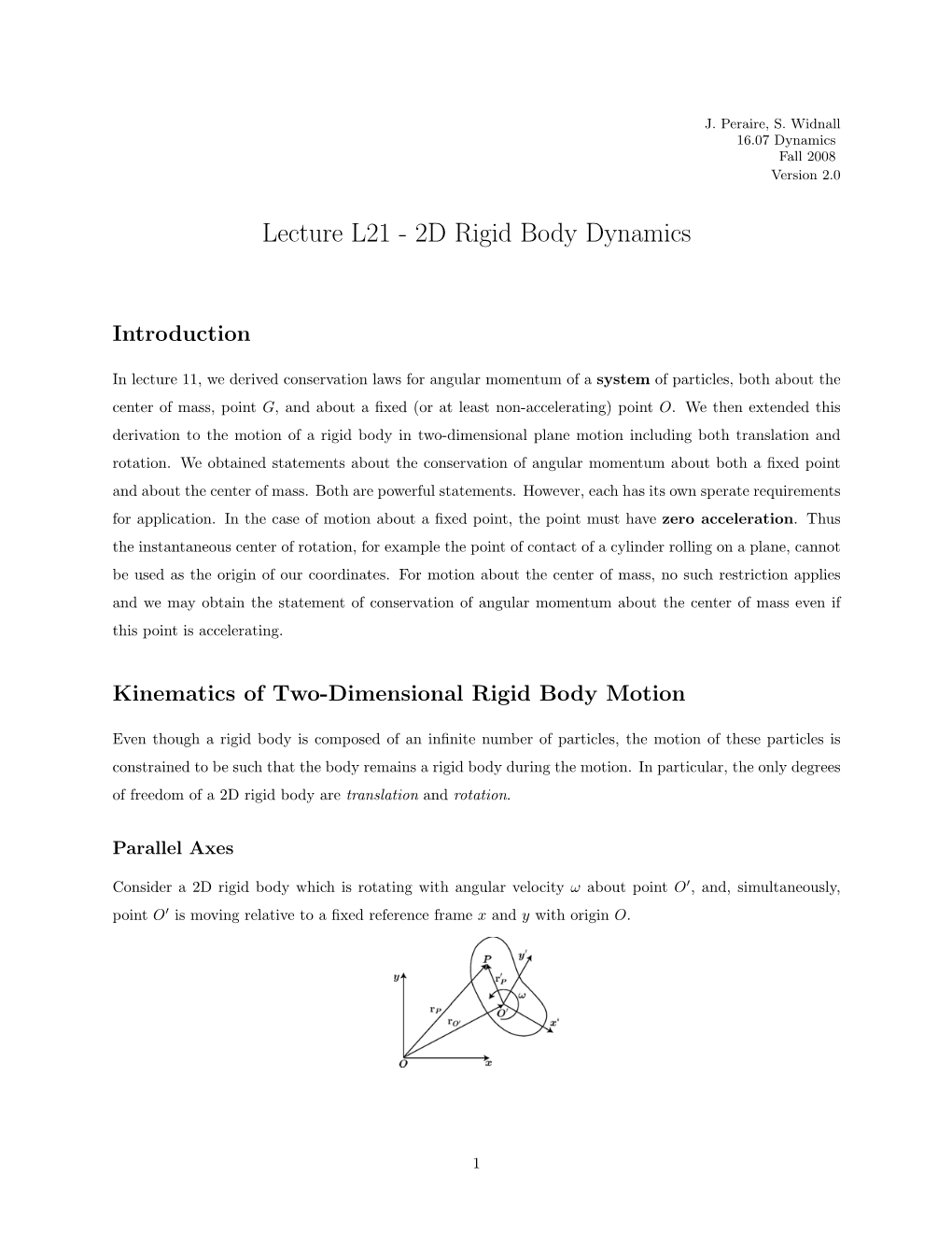 Lecture L21 - 2D Rigid Body Dynamics