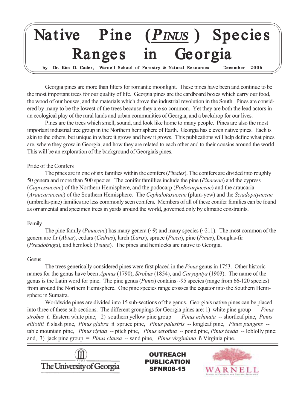 Native Pine Ranges