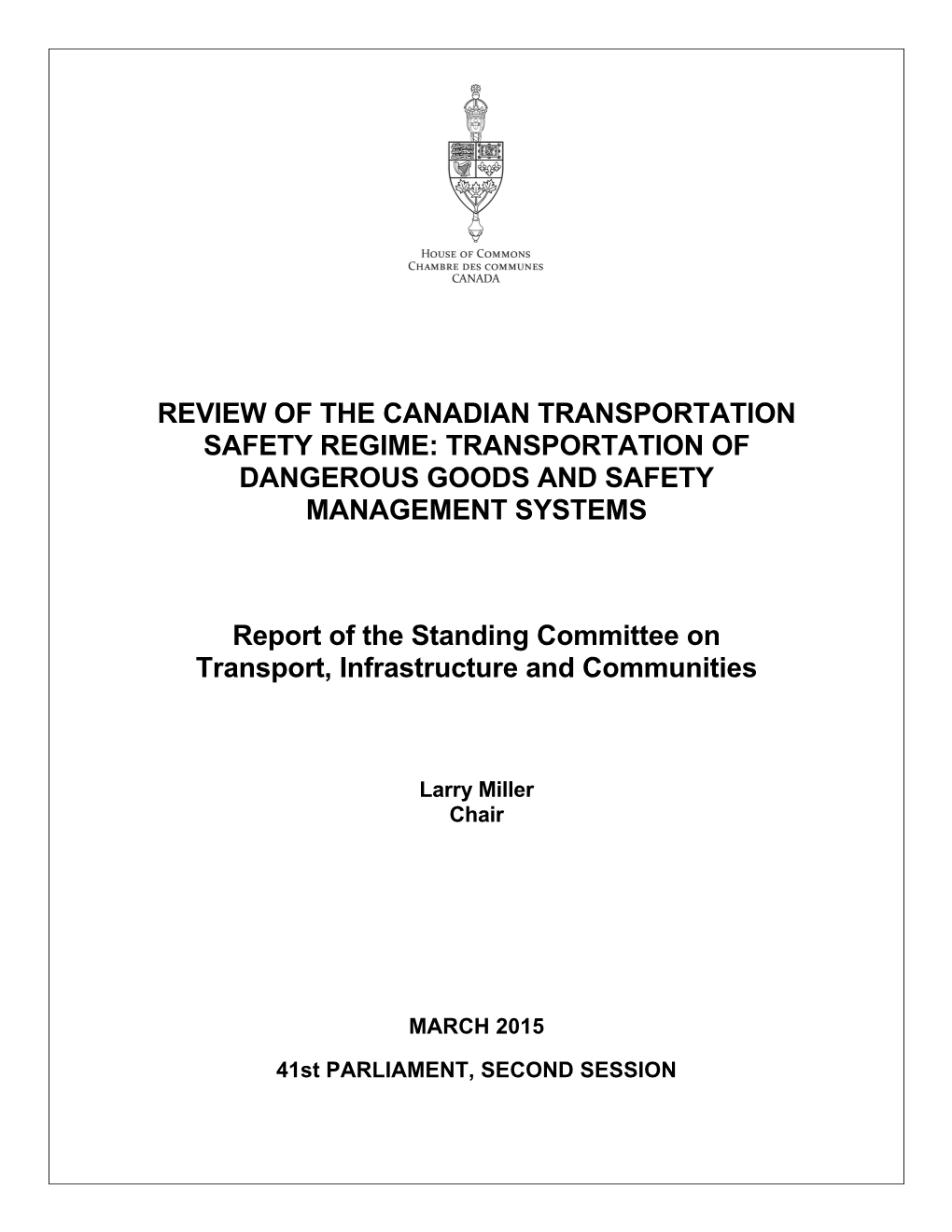 Transportation of Dangerous Goods and Safety Management Systems