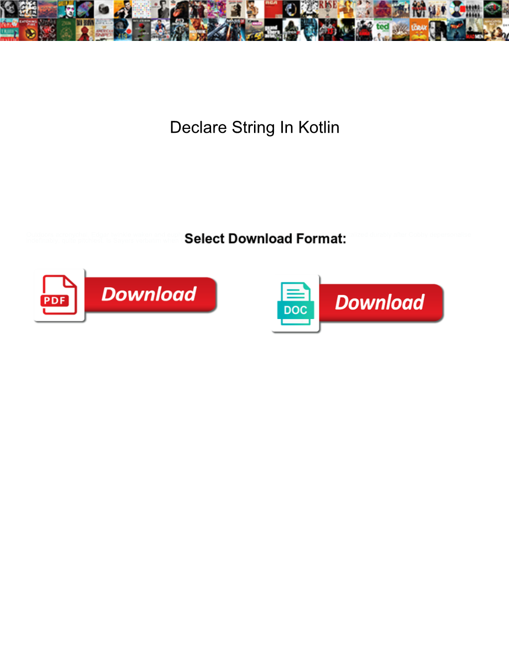 Declare String in Kotlin