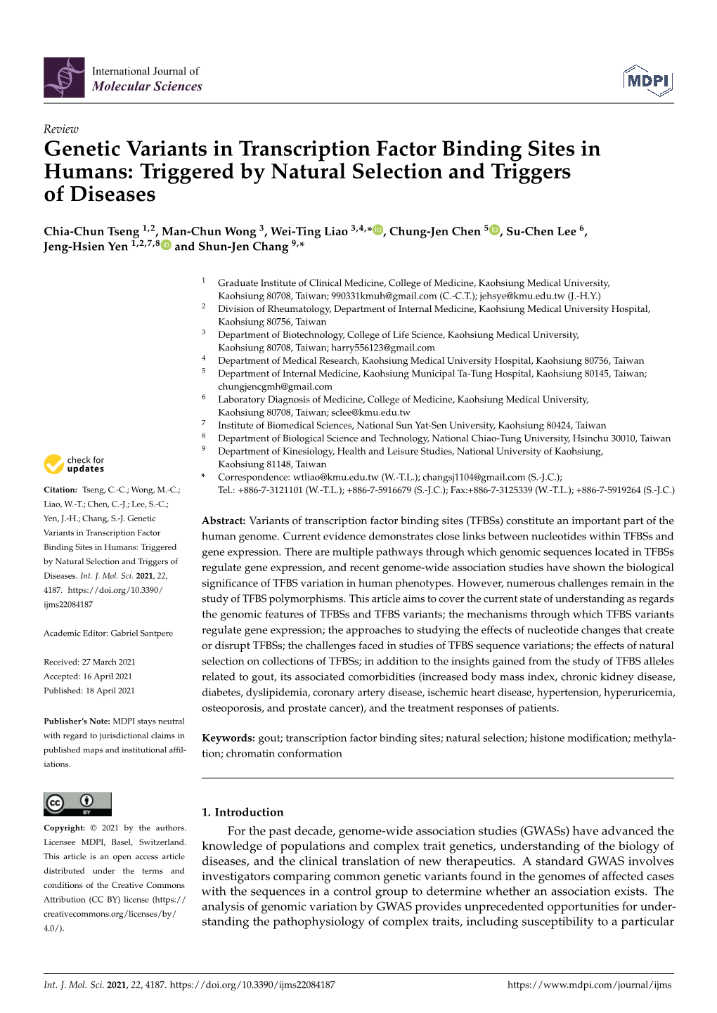 Genetic Variants in Transcription Factor Binding Sites in Humans: Triggered by Natural Selection and Triggers of Diseases