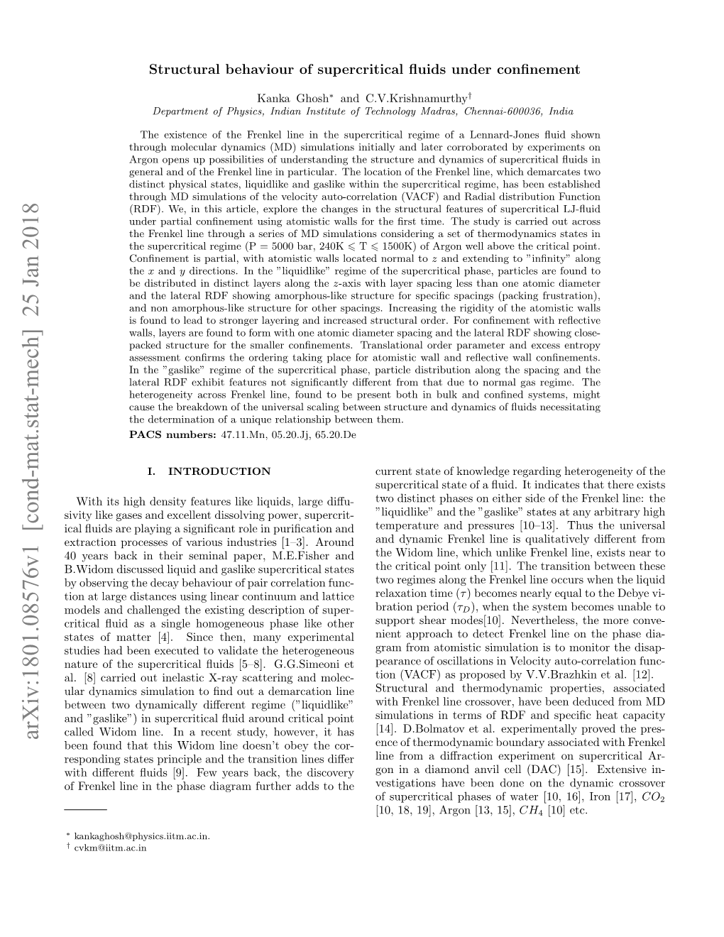 Structural Behavior of Supercritical Fluids Under Confinement