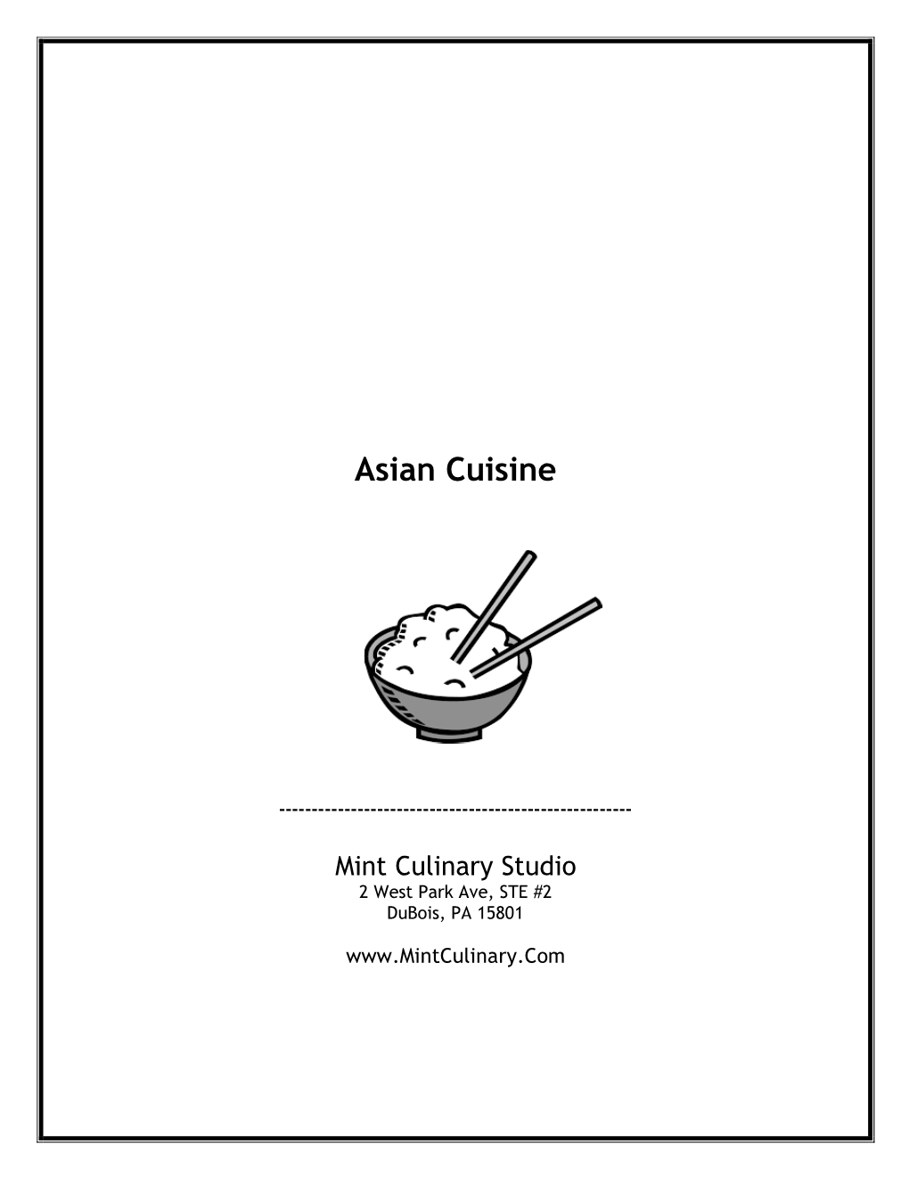 Asian Cuisine