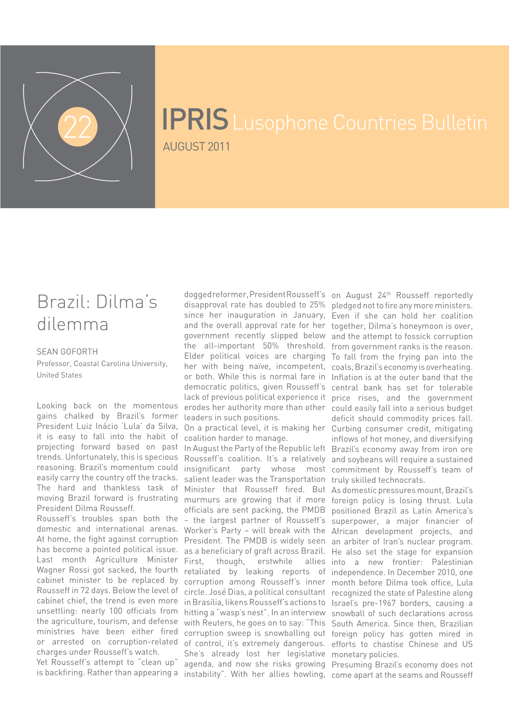 IPRIS Lusophone Countries Bulletin 22