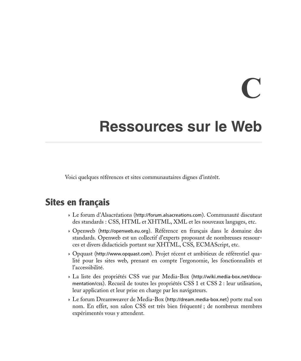 Ressources Sur Le Web