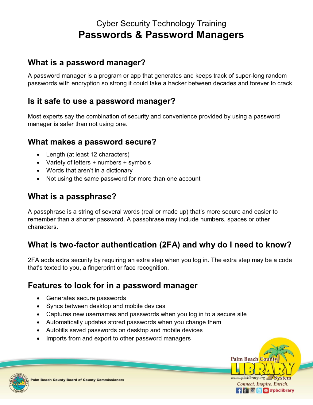 Passwords & Password Managers