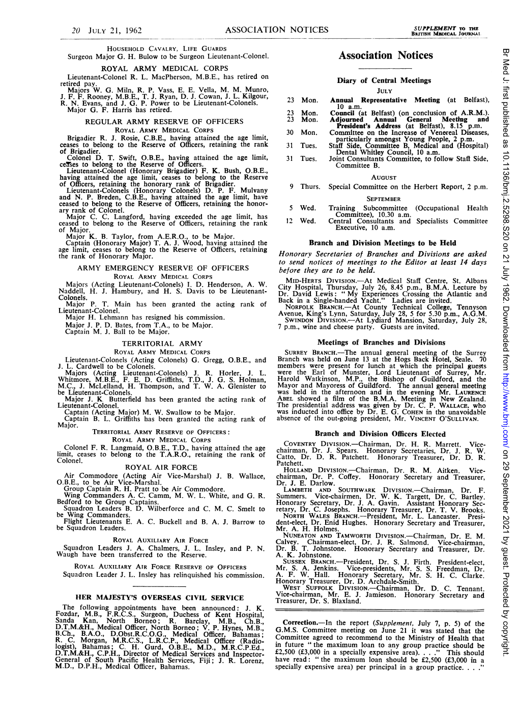 ASSOCIATION NOTICES Bjrrmhsupplementmedical JOUR4AI.THI