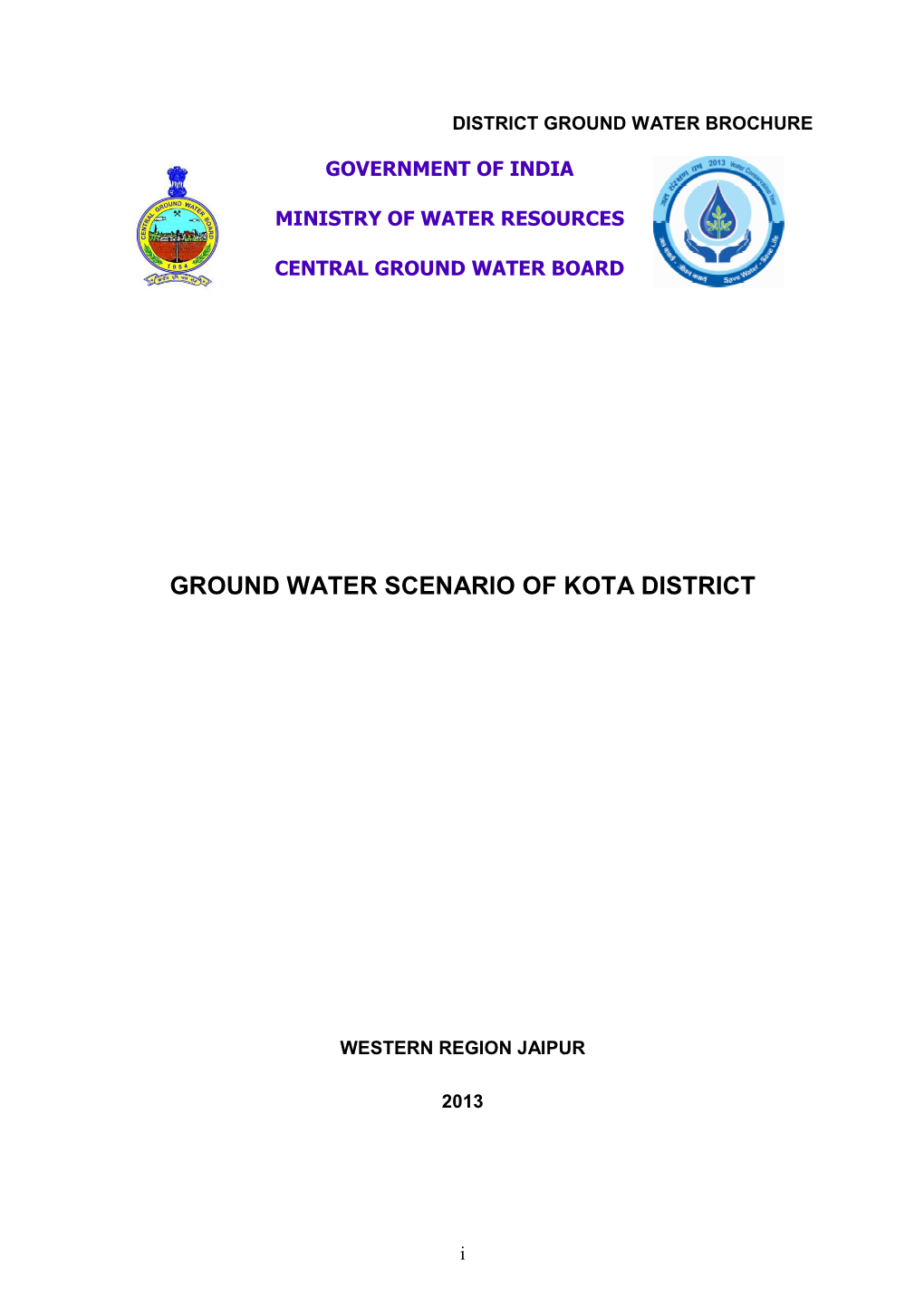 Ground Water Scenario of Kota District