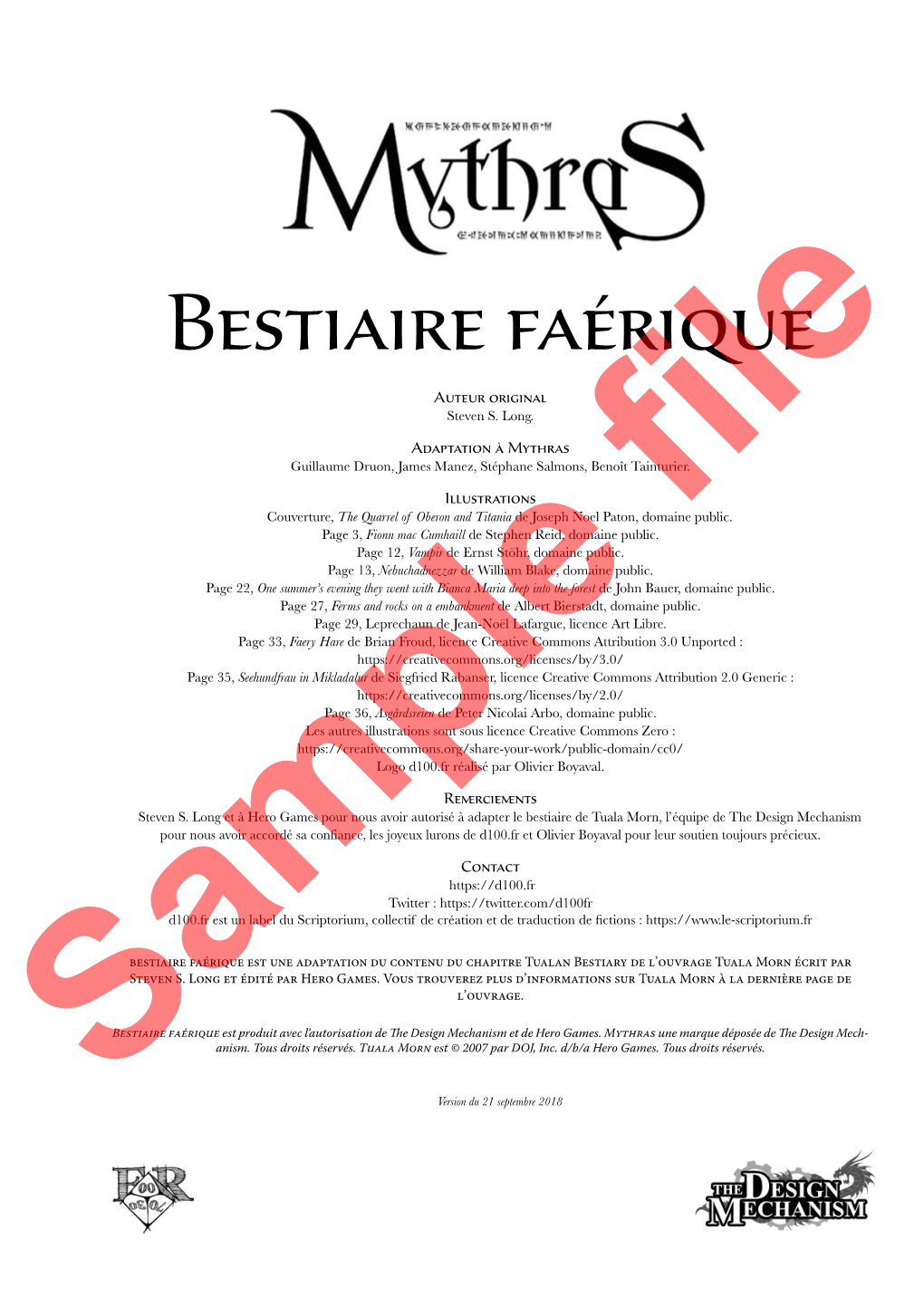 Bestiaire Faérique