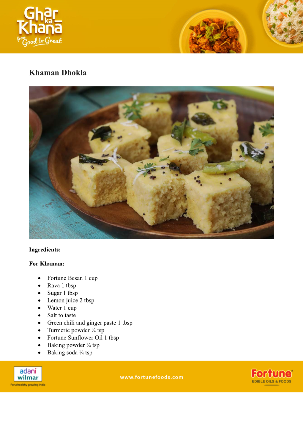 Khaman Dhokla