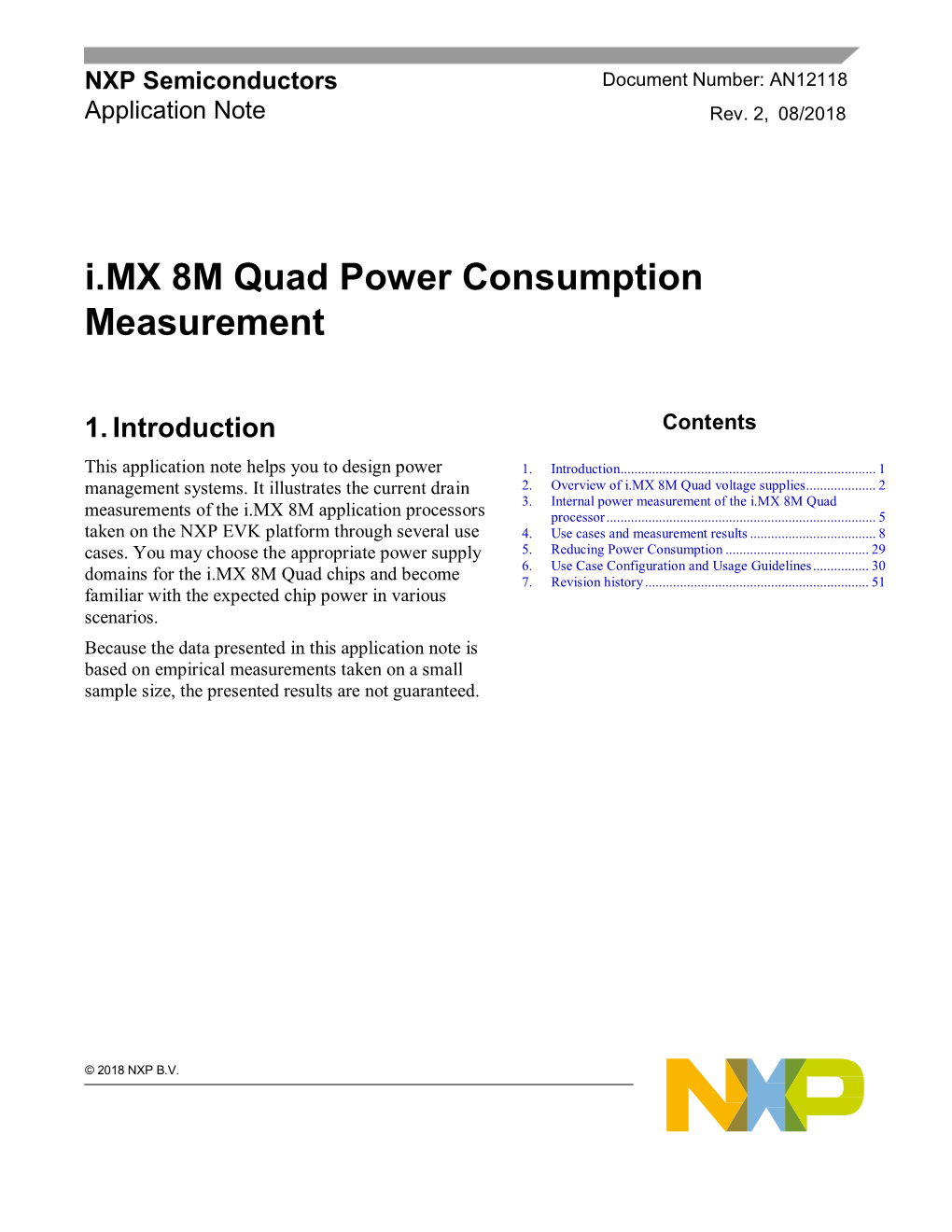 AN12118 I.MX 8M Quad Power Consumption Measurement