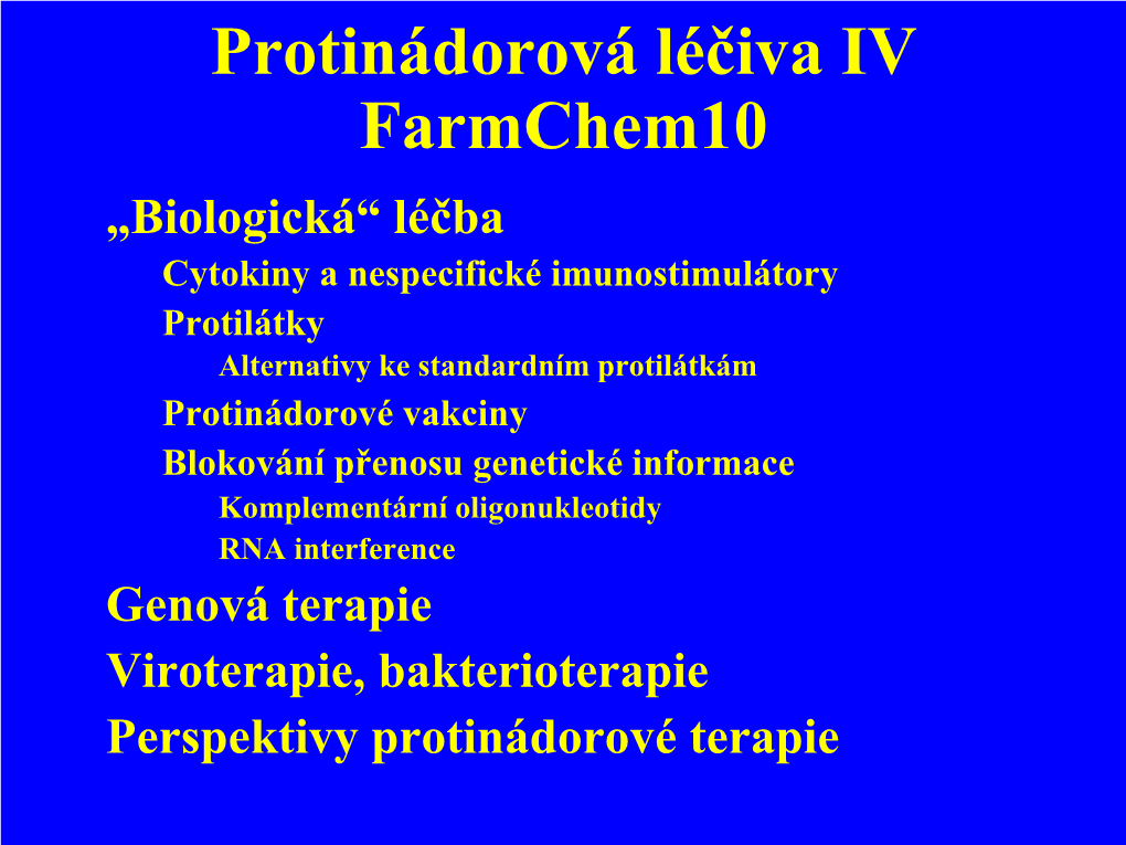 Úvod Do Chemie Léčiv 10 Protinádorová Léčiva