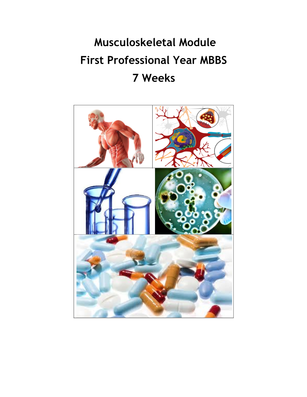 Musculoskeletal Module First Professional Year MBBS 7 Weeks