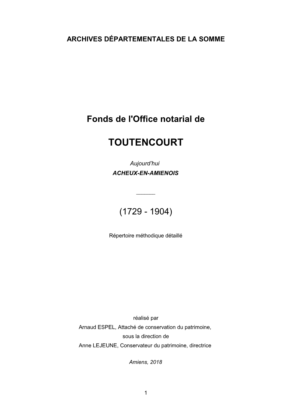 Fonds De L'office Notarial De