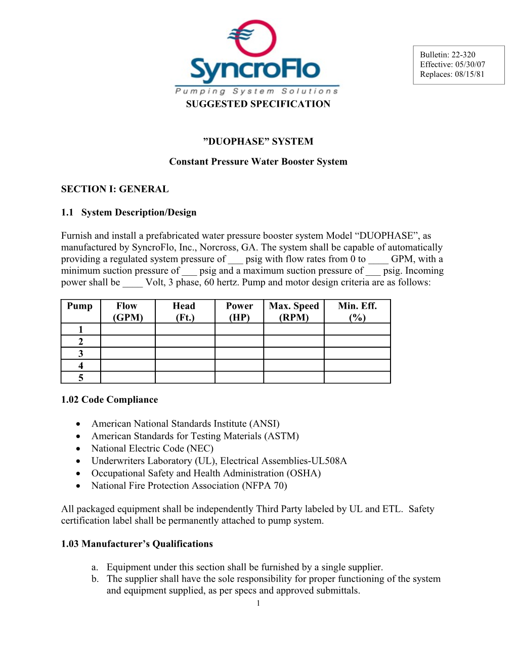 Constant Pressure Water Booster System