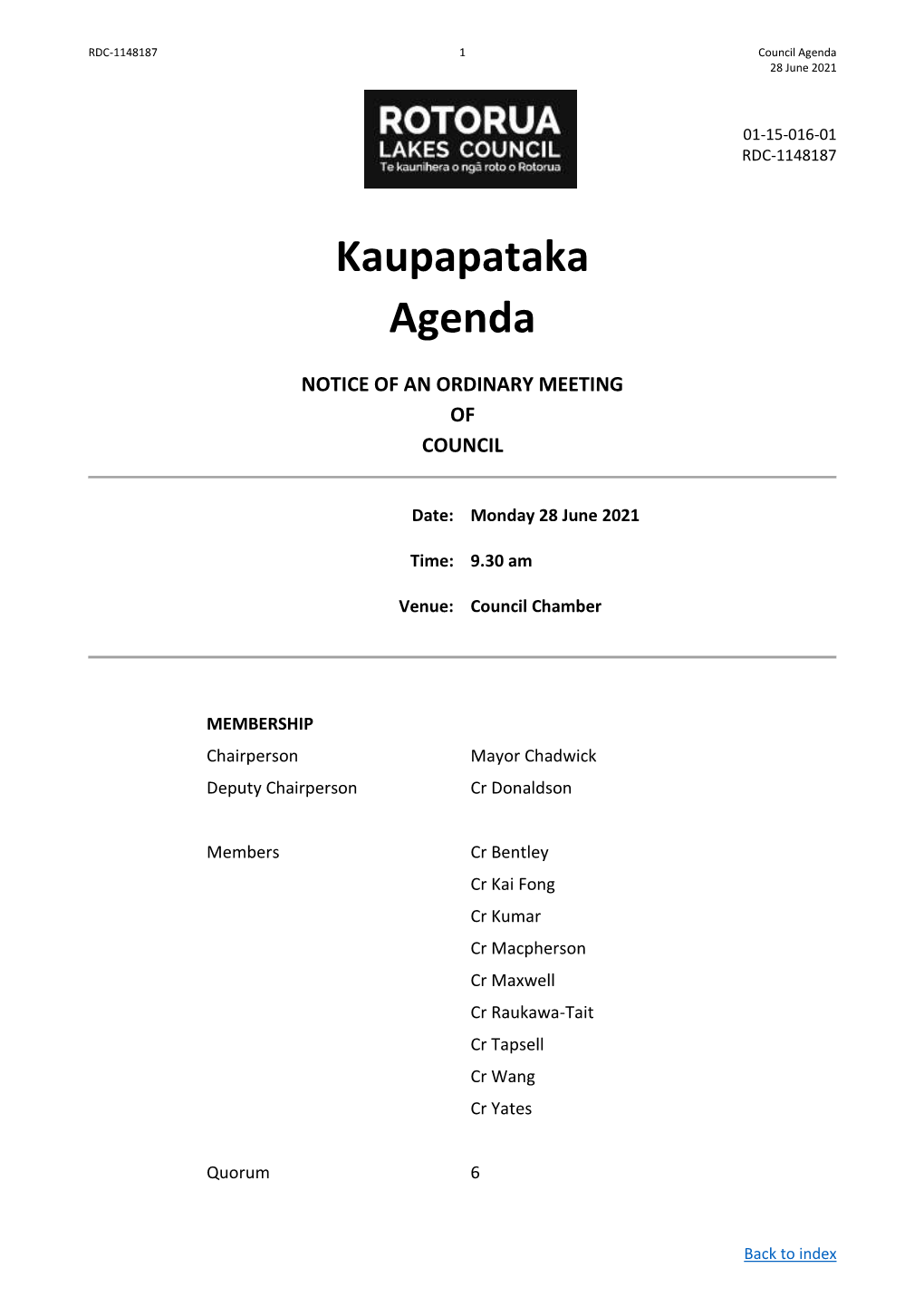 PUBLIC Agenda Council Meeting 28 June 2021.Pdf