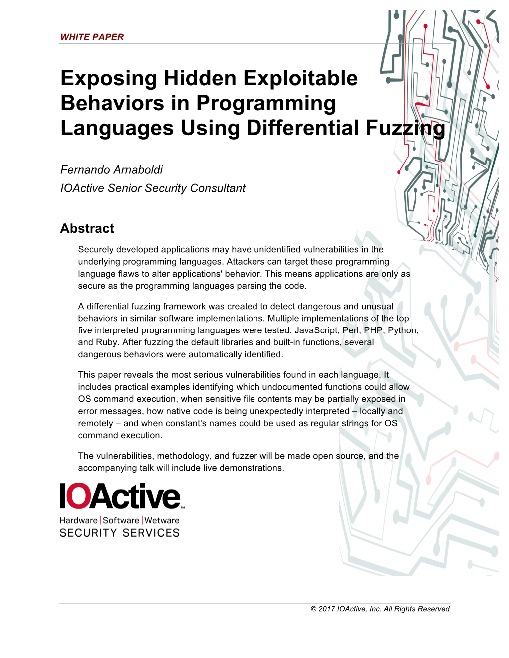 Exposing Hidden Exploitable Behaviors in Programming Languages Using Differential Fuzzing