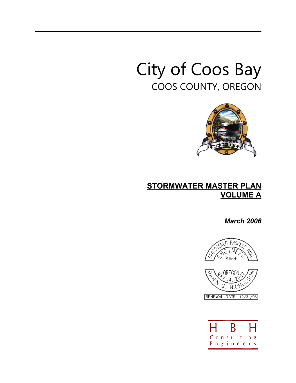 Stormwater Master Plan Volume A