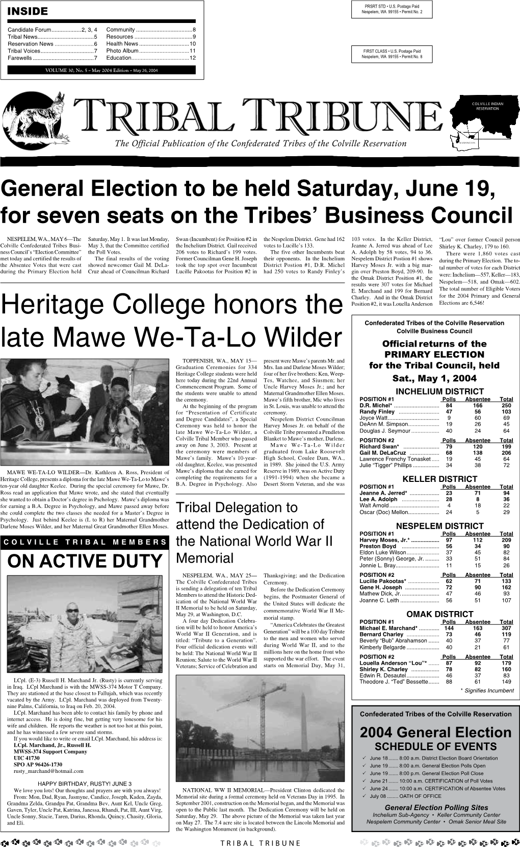 Heritage College Honors the Late Mawe We-Ta-Lo Wilder