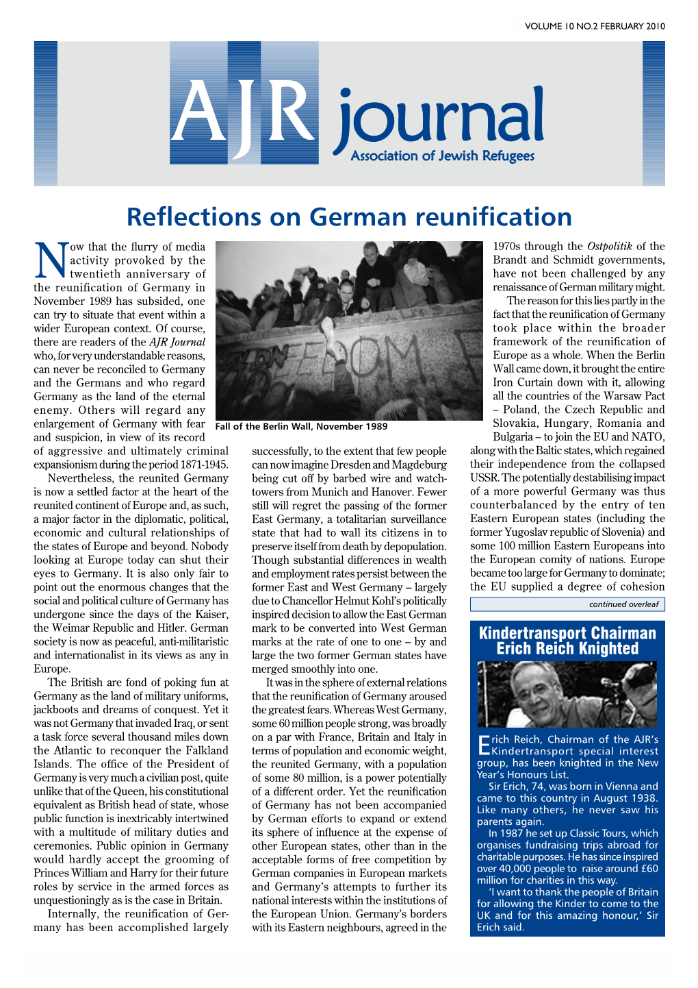 Reflections on German Reunification