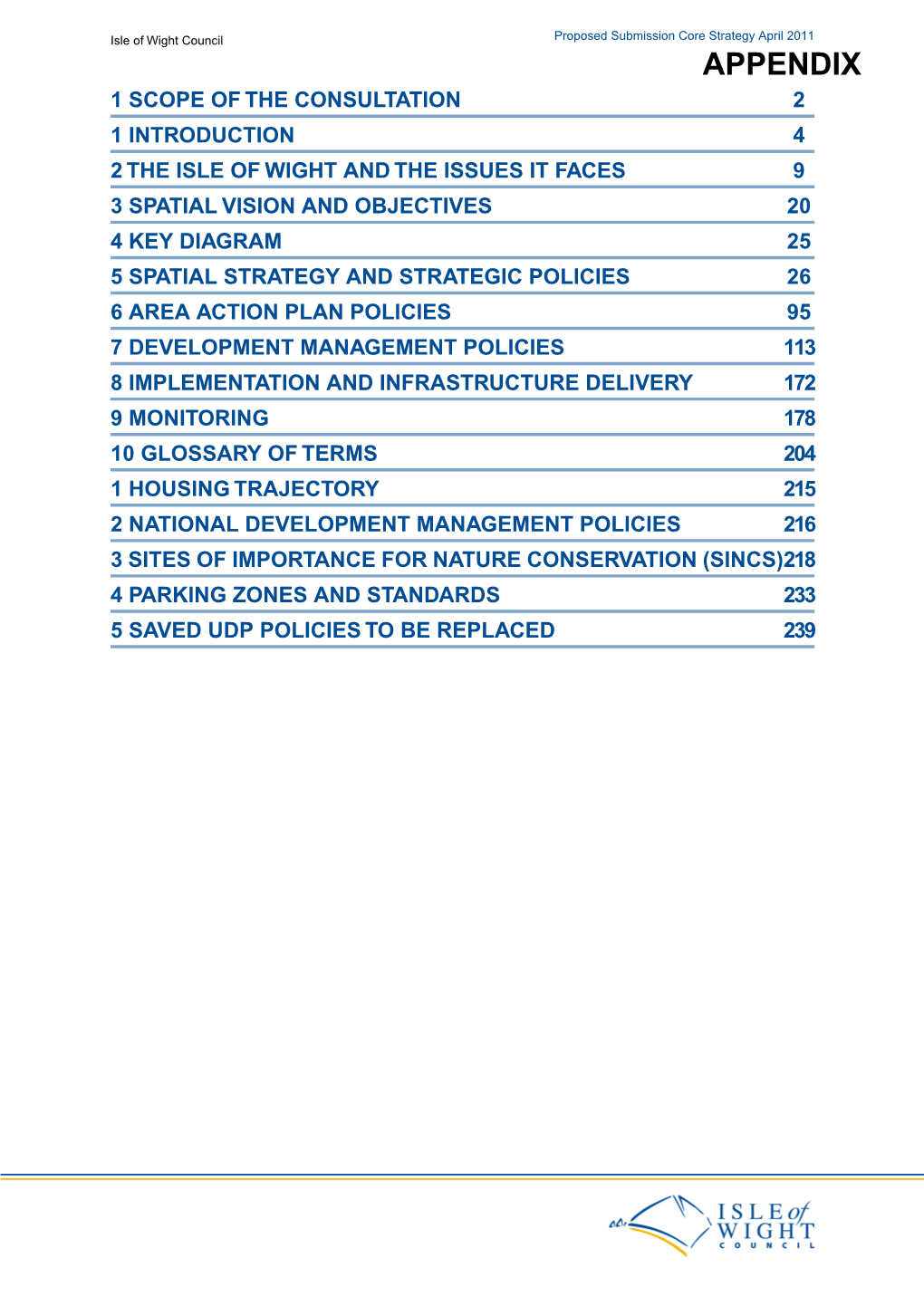 Proposed Submission Core Strategy April 2011